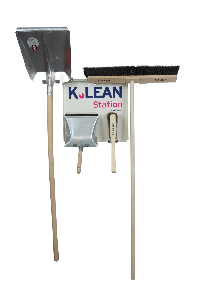 Cleaning Station 500-4 K.Lean - Industriehalterung für Besen, Schaufel und Handfeger